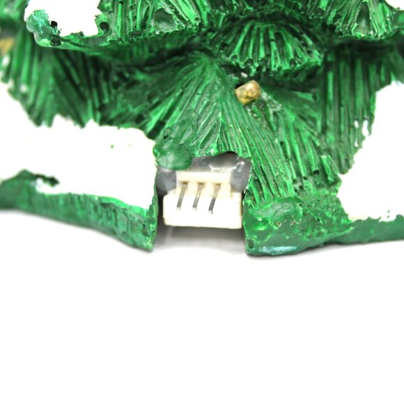 Dept 56 Village Accessory Snow Capped Covered Pine Trees Set of 2 #52604 WORKS! - Picture 3 of 7